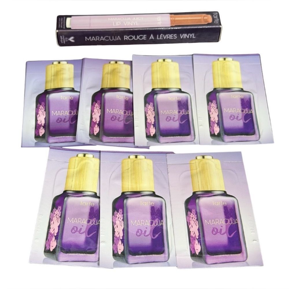 tarte Maracuja Lip Vinyl and Maracuja Oil Samples + Bundle – NEW